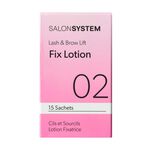 Salon System Lash & Brow Lift Stap 2 Fixlotion Voor Wimpers & Wenkbrauwen Zakjes 15 st.
