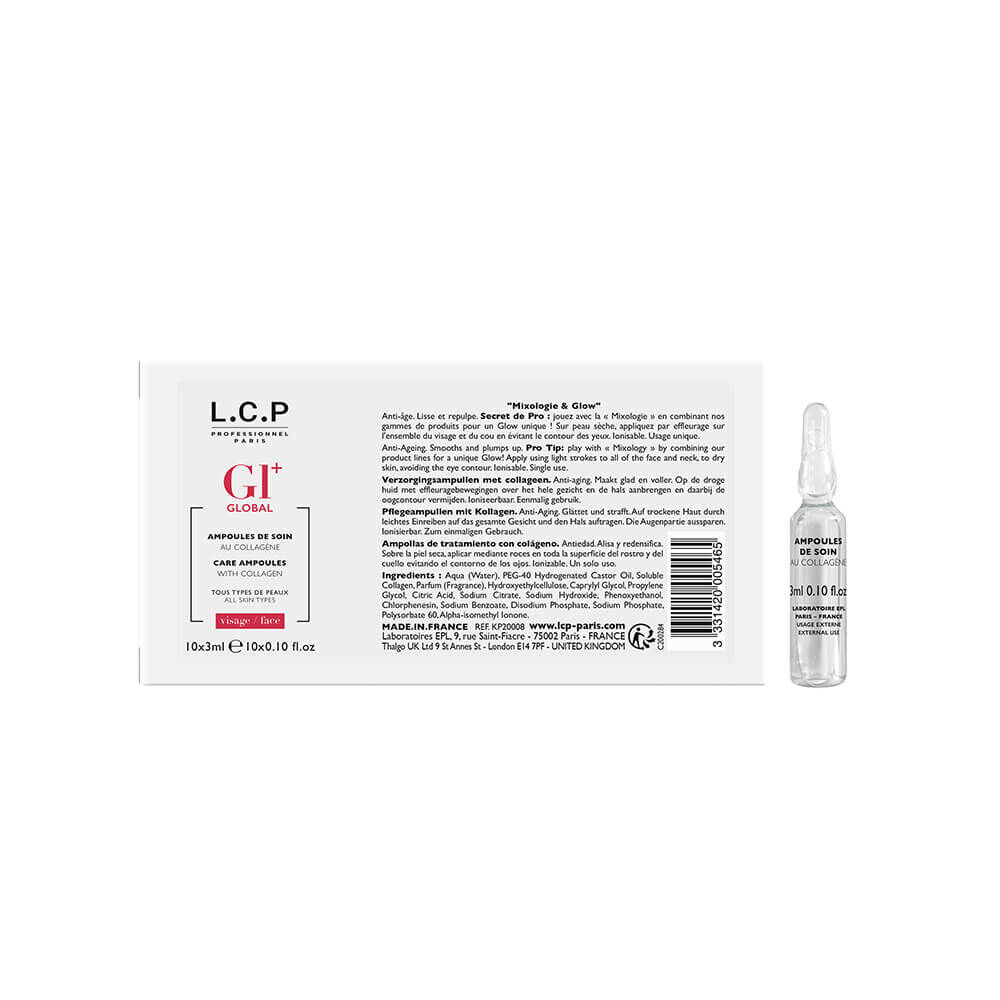 L.C.P Professionnel Global+ Verzorgingsampullen met collageen 3ml L.C.P Professionnel Global+ Verzorgingsampullen met collageen 3ml