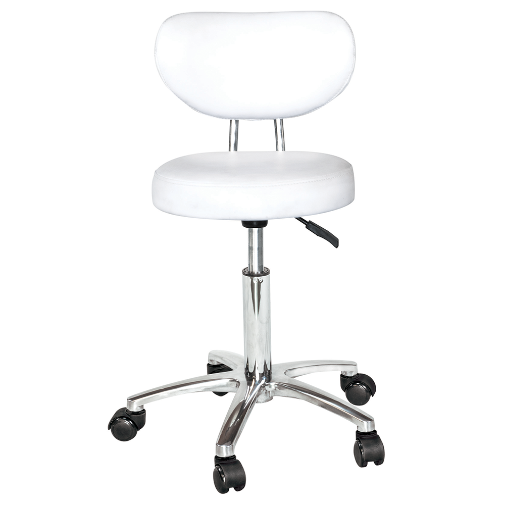 S-PRO Kruk met Rugleuning Evie White S-PRO Kruk met Rugleuning Evie White
