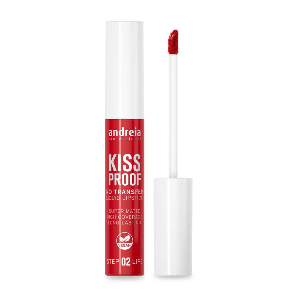 Andreia Professional Vloeibare Lippenstift-Kiss Proof 02 Verleidelijk Rood 8ml
