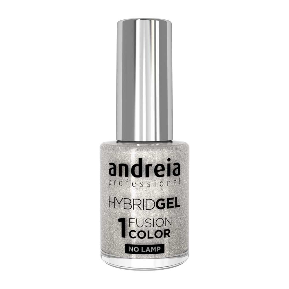 Andreia Professional Hybrid Gel Nagellak - Fusion Color H85 Witte Glitter met een Zilver Glans 10.5ml