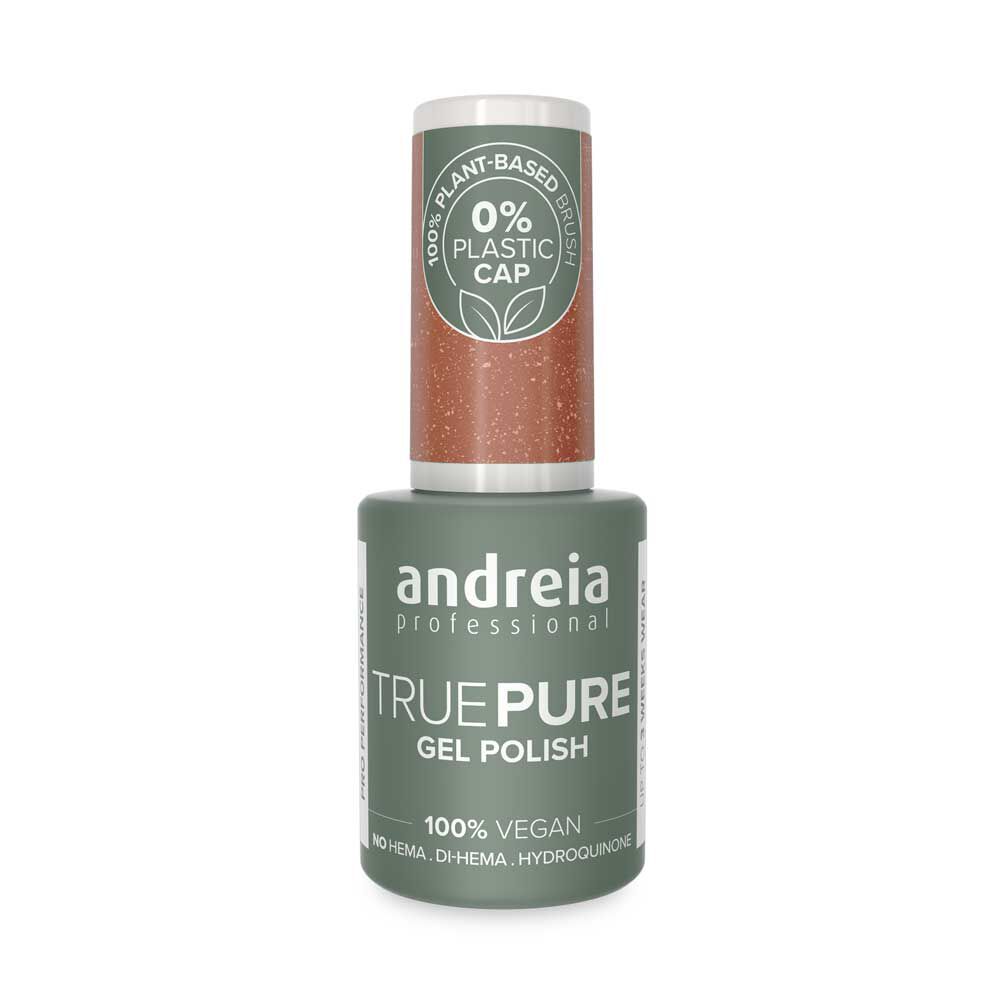 Andreia Professional True Pure Hema-vrije Gellak - T53 Bruin Met Zachte Glitter 10.5ml
