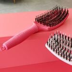 Olivia Garden Fingerbrush Icoon Zwijn & Nylon Warm Roze
