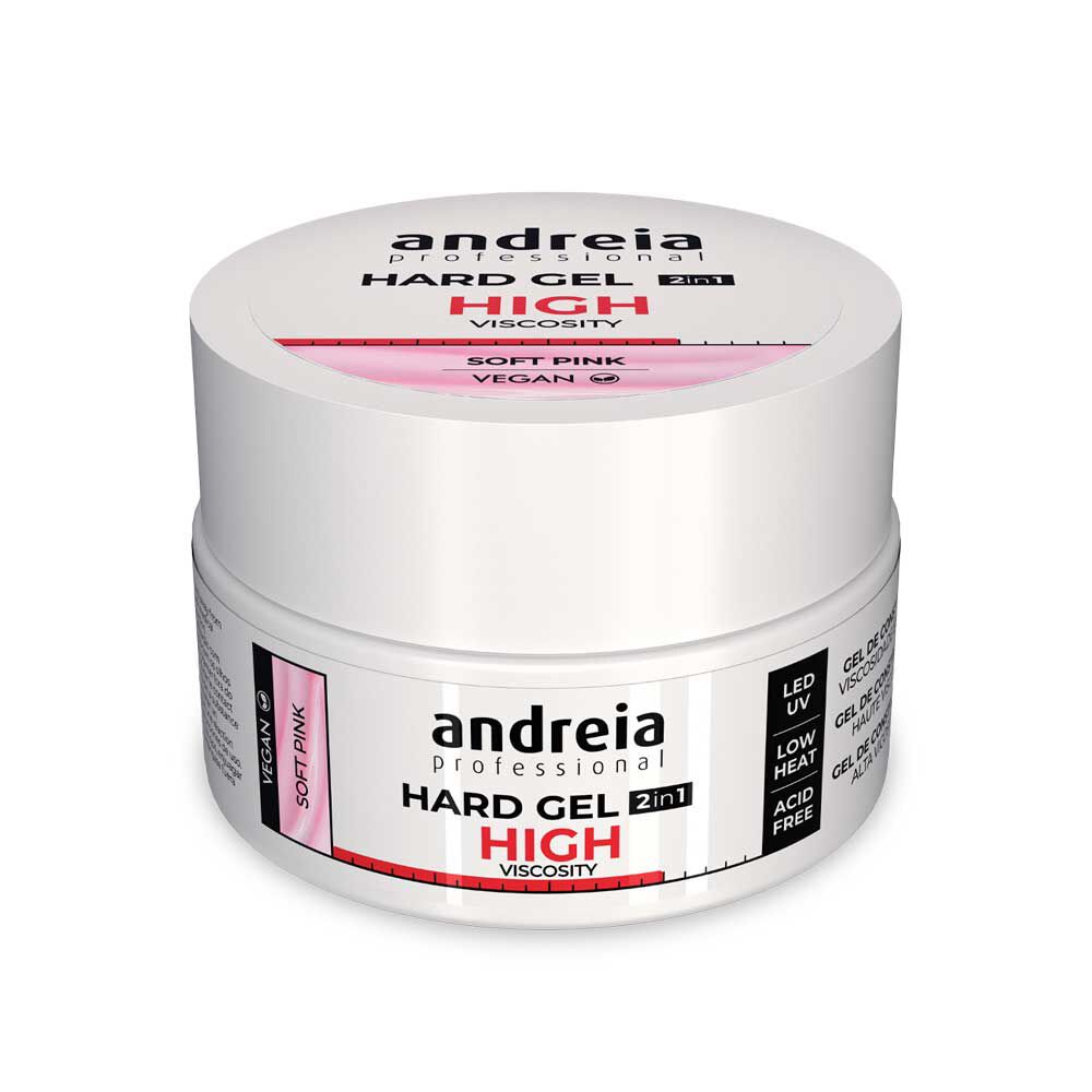 Andreia Professional Hard Gel 2 in 1 - Hoge Viscositeit Zacht roze 22g