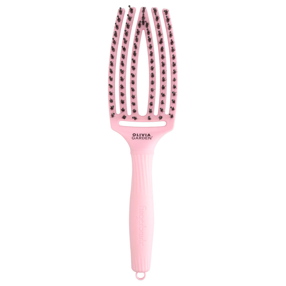 Olivia Garden Fingerbrush Zwijnenhaar en Nylon ThinkPink Jaipur Rose