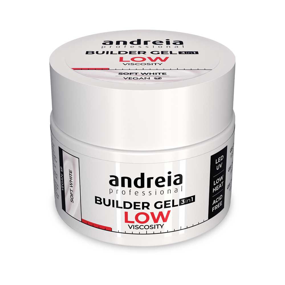 Andreia Professional Builder Gel 3 in 1 - Lage Viscositeit Zacht wit 44g