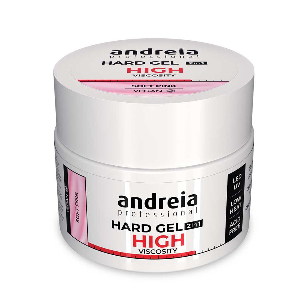 Andreia Professional Hard Gel 2 in 1 - Hoge Viscositeit Zacht roze 44g
