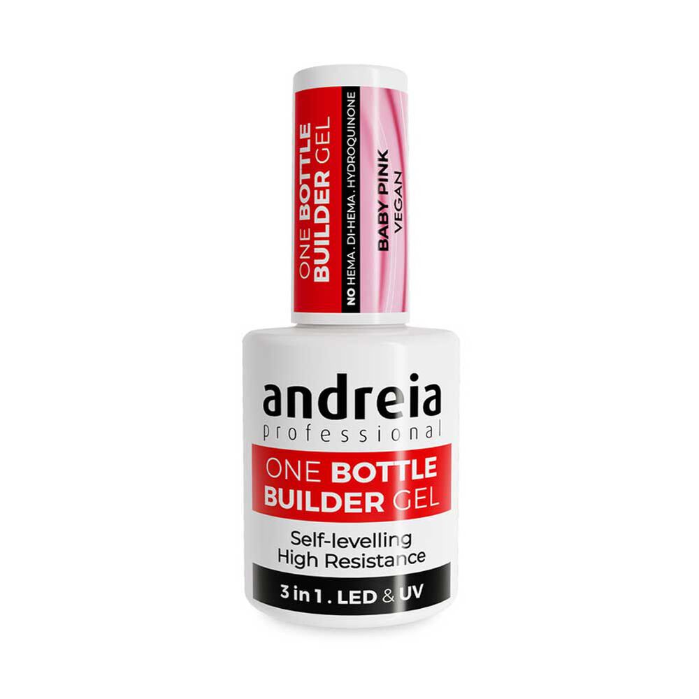 Andreia Professional One Bottle Builder Gel 3 In 1 - 3 In 1 Bouwgel Lage Viscositeit - Baby Roze 14ml
