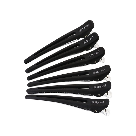 Sibel Scheidingsklemmen Carbon-Alu 10cm Zwart 6 Stk.