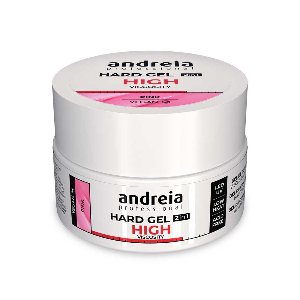 Andreia Professional Hard Gel 2 in 1 - Hoge Viscositeit Roze 22g