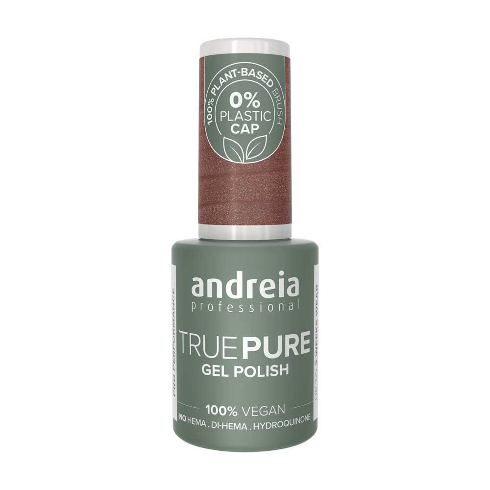 Andreia Professional True Pure Hema-vrije gellak - T32 Bruin met Gouden Glans 10.5ml