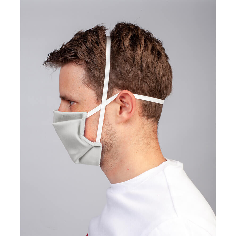 Herbruikbaar mondmasker Lichtgrijs 4 st
