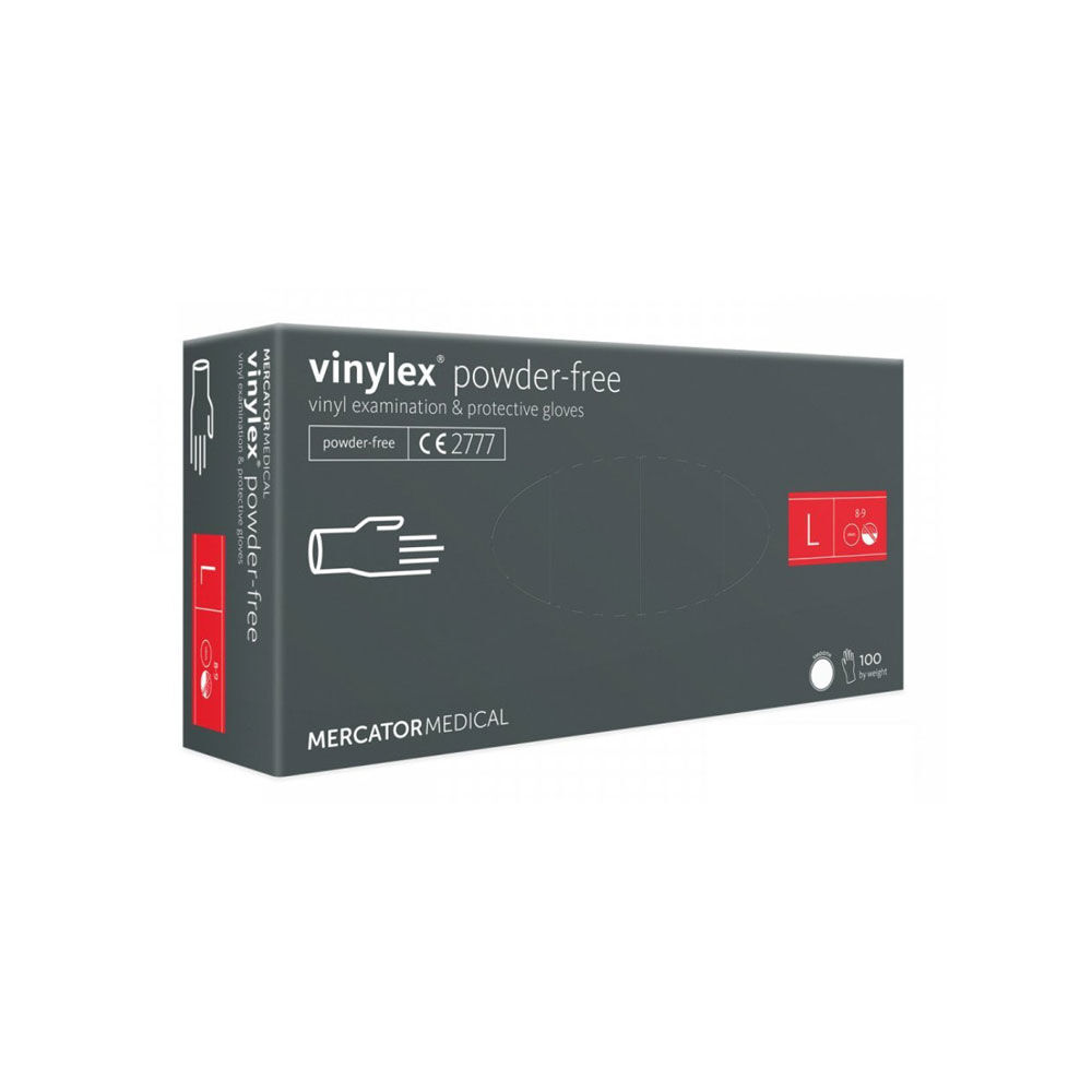 Mercator Niet-steriele transparante vinylhandschoenen vinylex ongepoederd Groot 100 stuks