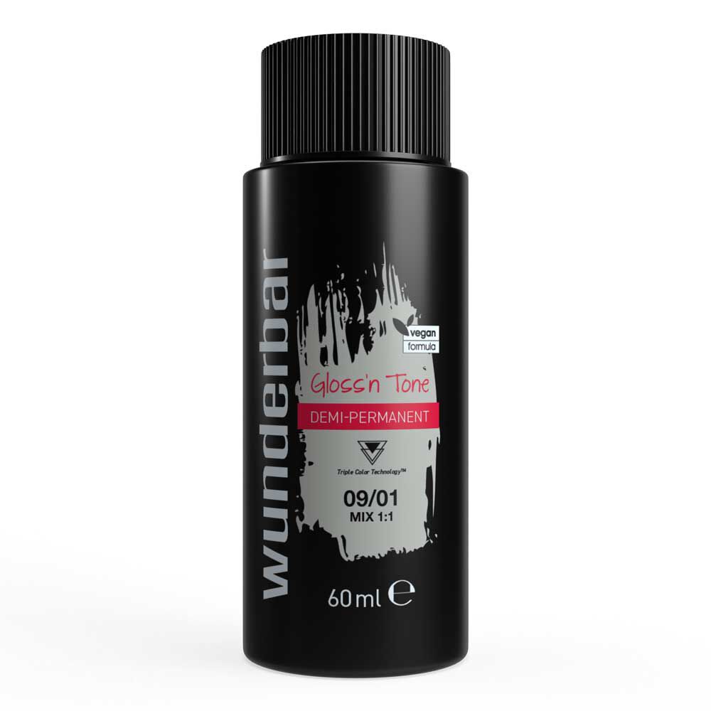 Wunderbar Gloss'n Tone Demi-Permanente Vloeibare Haarkleur 09/01 Zeer Lichtblond Natuur As 60ml