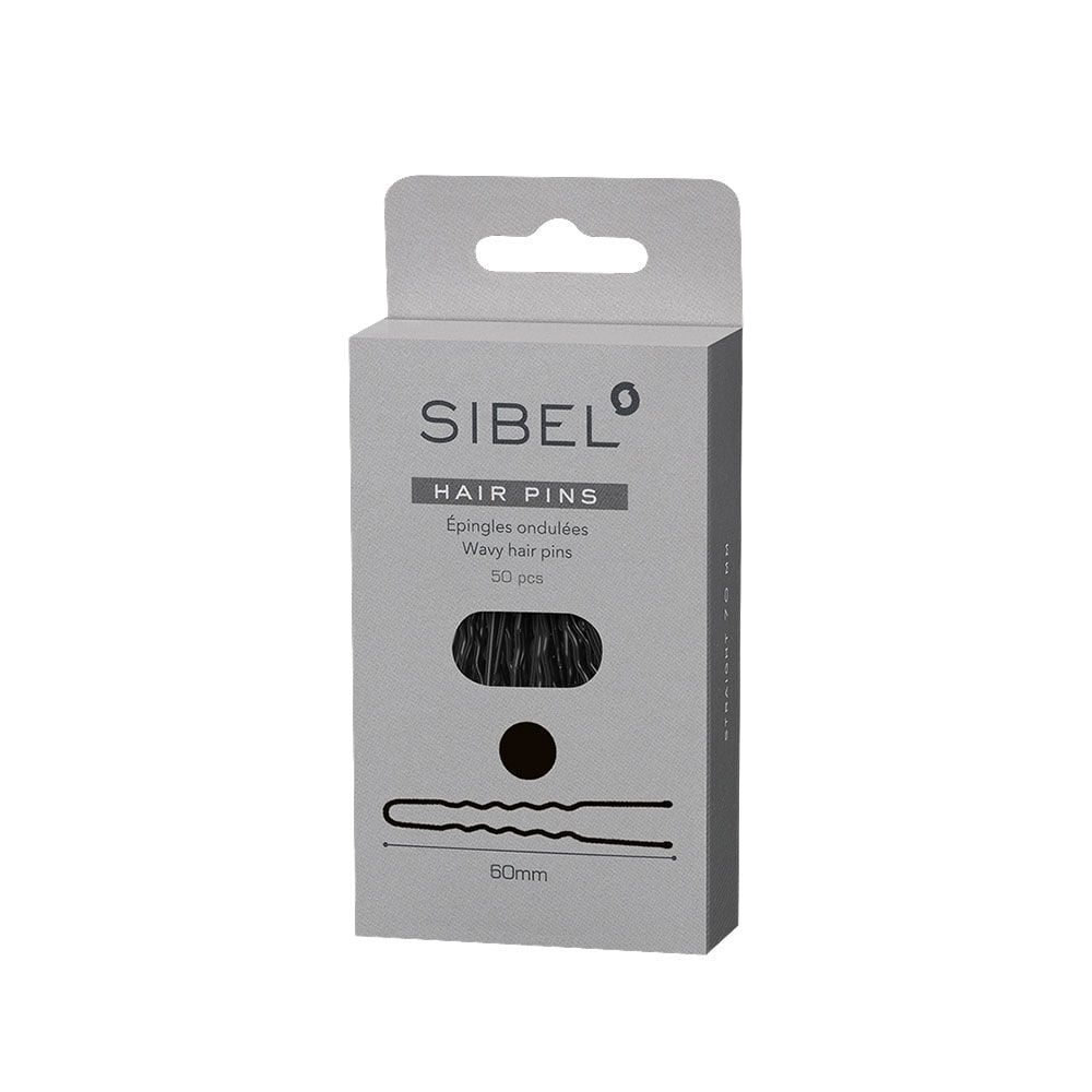 Sibel Metalen Pinnen Golvend 60mm Zwart 50 Stk