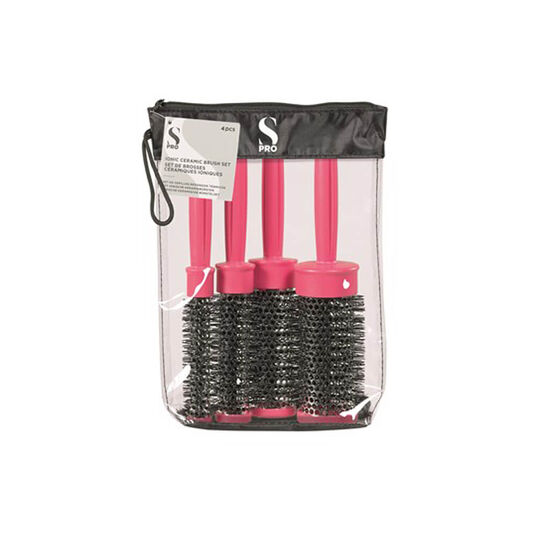 S-PRO F&ouml;hn Borstel Thermische Set Roze