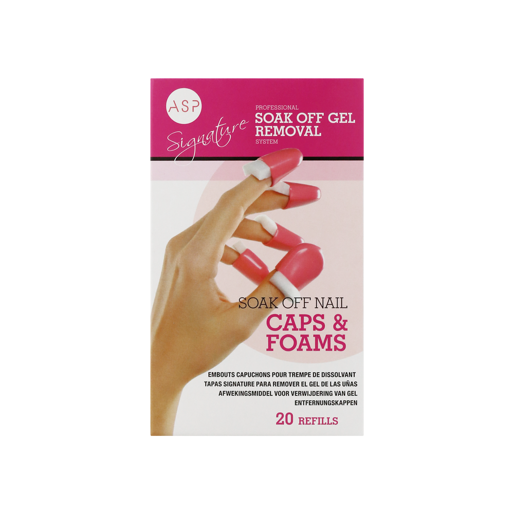 ASP Signature Soak off Nail Caps & Foams 10+20 st