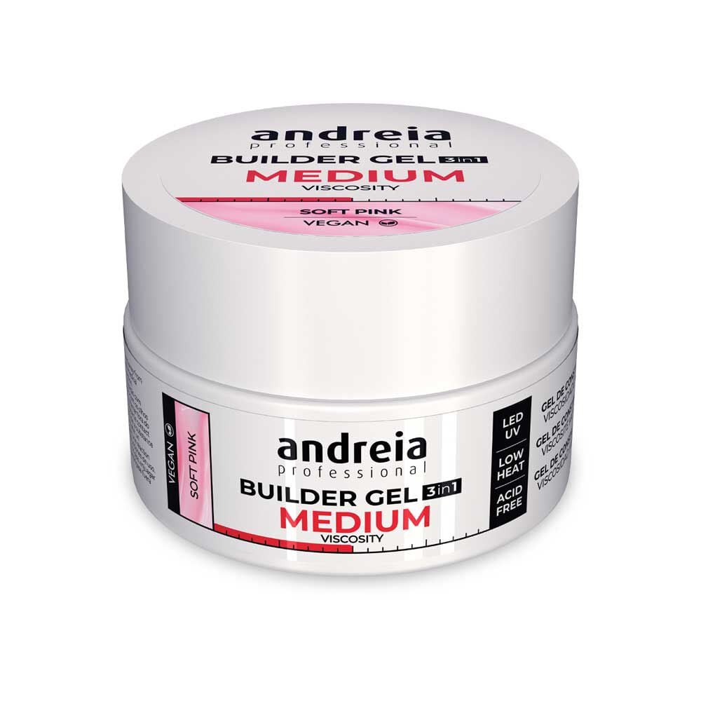 Andreia Professional Builder Gel 3 in 1 - Medium Viscositeit - Zacht roze 22g