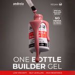 Andreia Professional One Bottle Builder Gel 3 In 1 - 3 In 1 Bouwgel Lage Viscositeit - Mokka Roze 14ml