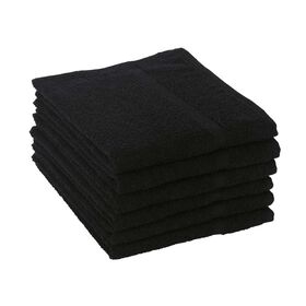 S-PRO Handdoek Zwart Bleekbestendig x6