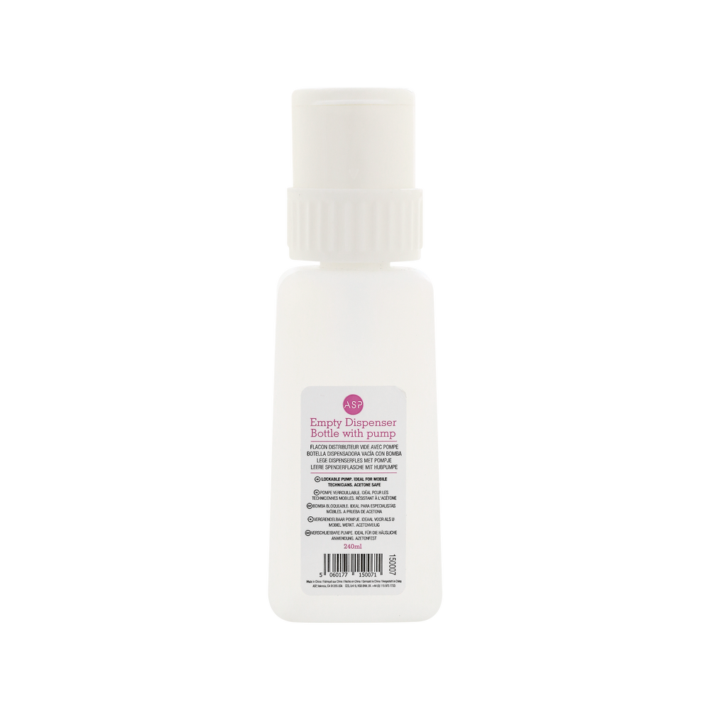 ASP Lege Fles met Pomp 240ml ASP Lege Fles met Pomp 240ml