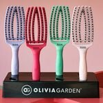 Olivia Garden Fingerbrush Icoon Zwijn & Nylon Warm Roze