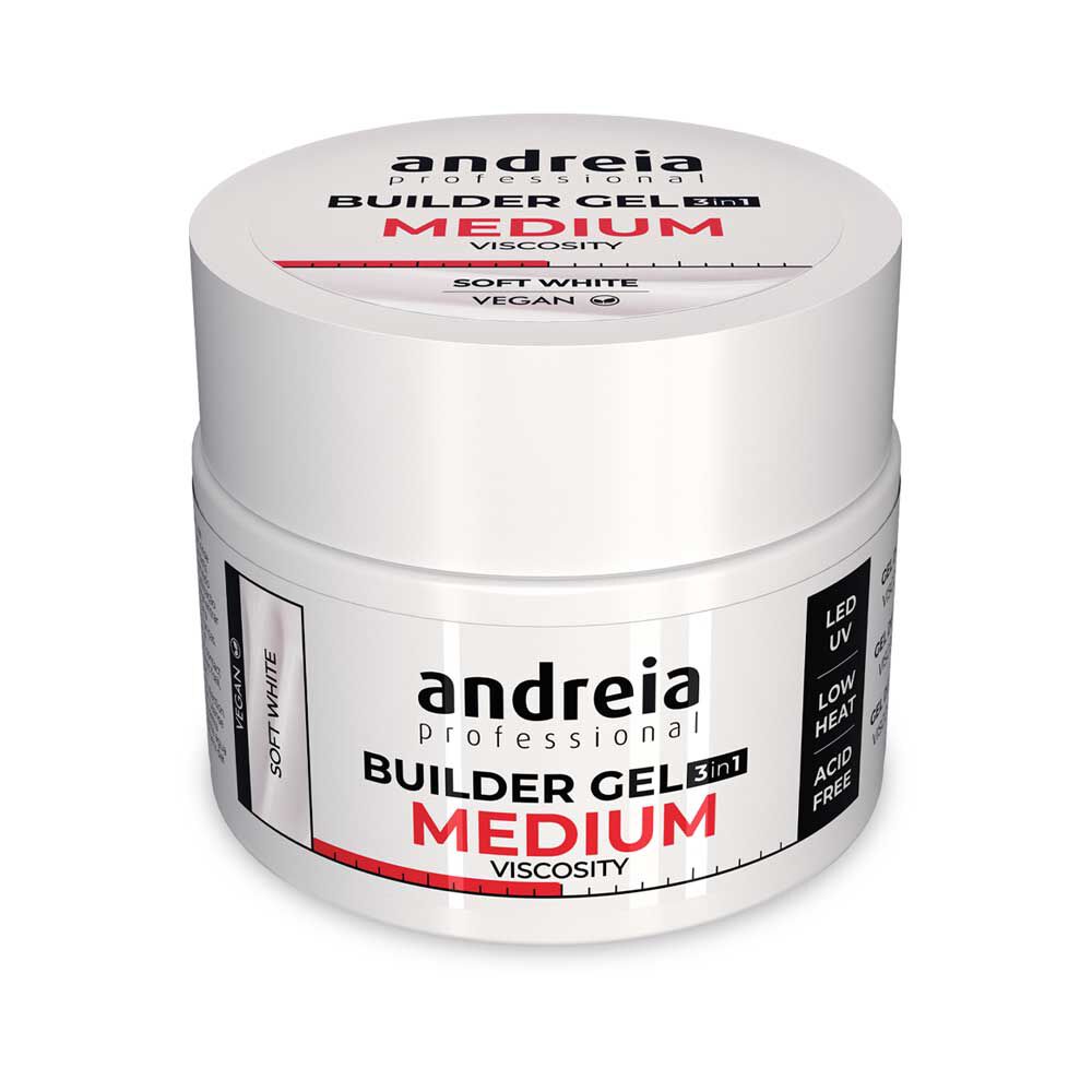 Andreia Professional Builder Gel 3 in 1 - Medium Viscositeit - Zacht wit 44g