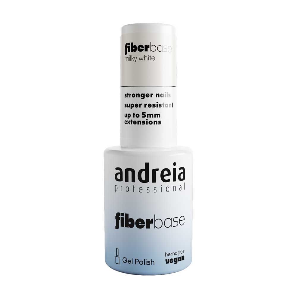 Andreia Professional Fiber Base Hema-vrije gellak - Melkwit 10.5ml