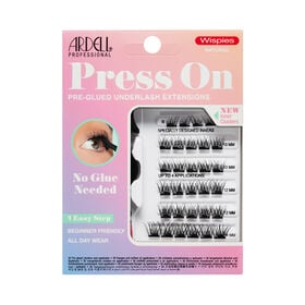 Ardell Press-On/Druk-en-klaar Wispies Natural, 30 stuks + Applicator
