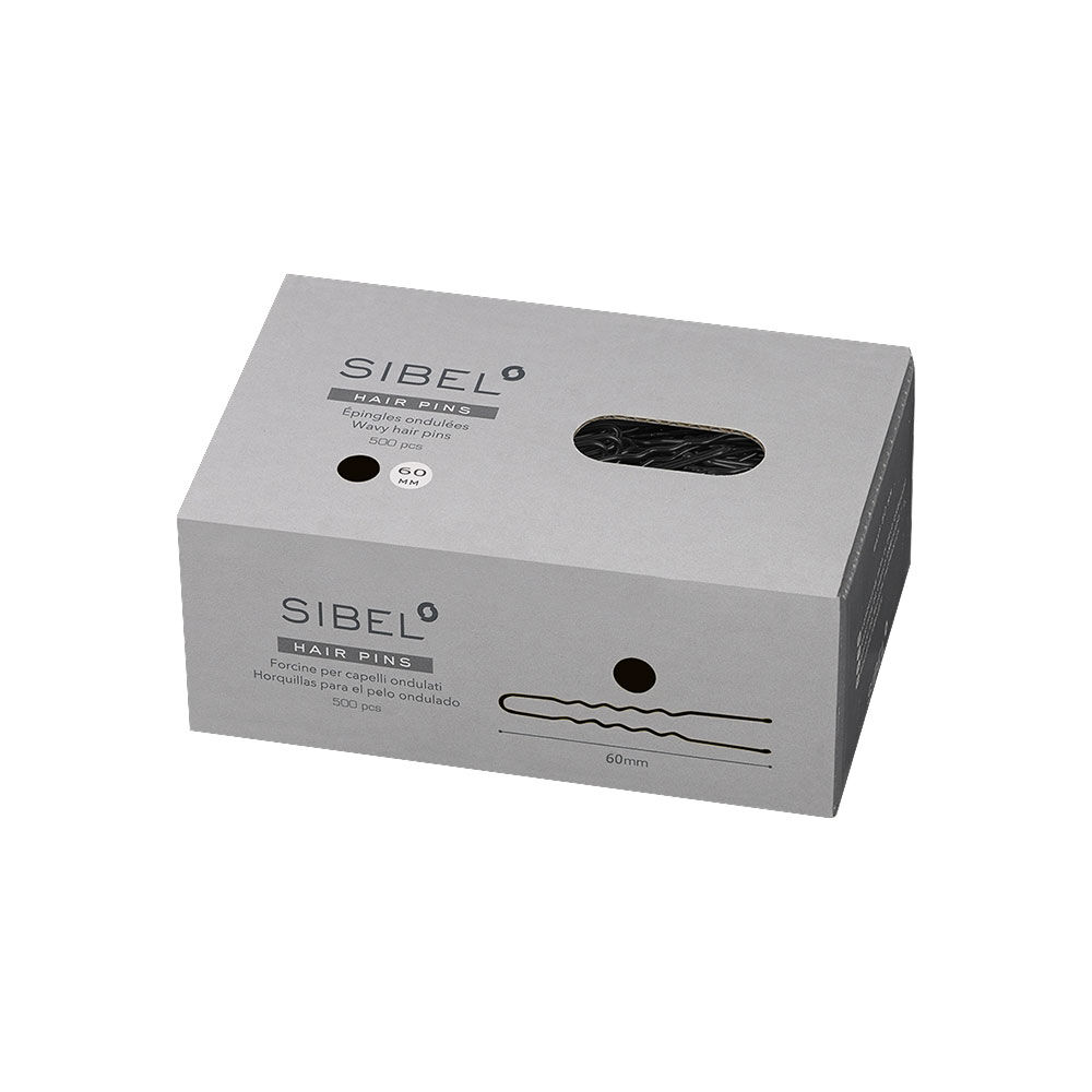 Sibel Metalen Pinnen Golvend 60mm Zwart 500 Stk