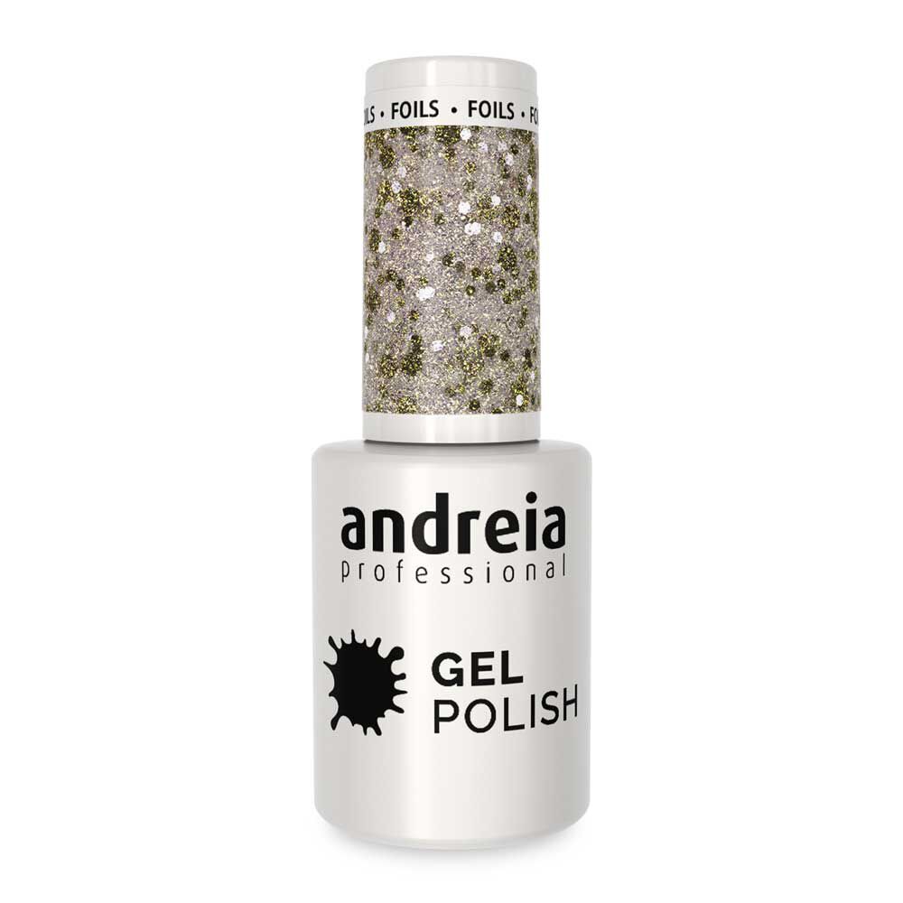 Andreia Professional Gellak - 254 Goud en Zilver Glitter 10.5ml