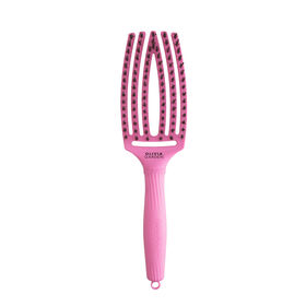 Olivia Garden Fingerbrush Zwijnenhaar & Nylon Thinkpink  Bubbelroze