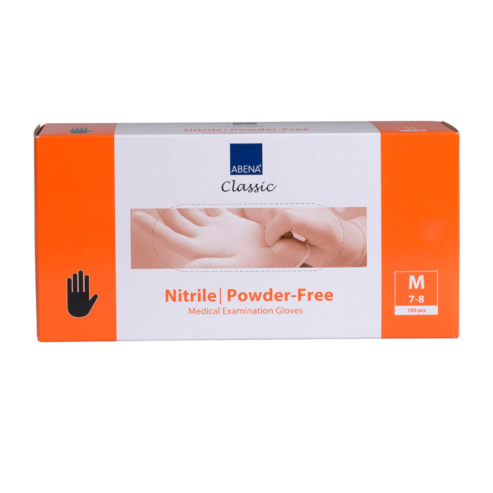 Abena Classic handschoen nitril poedervrij zwart M 100pcs Abena Classic handschoen nitril poedervrij zwart M 100pcs
