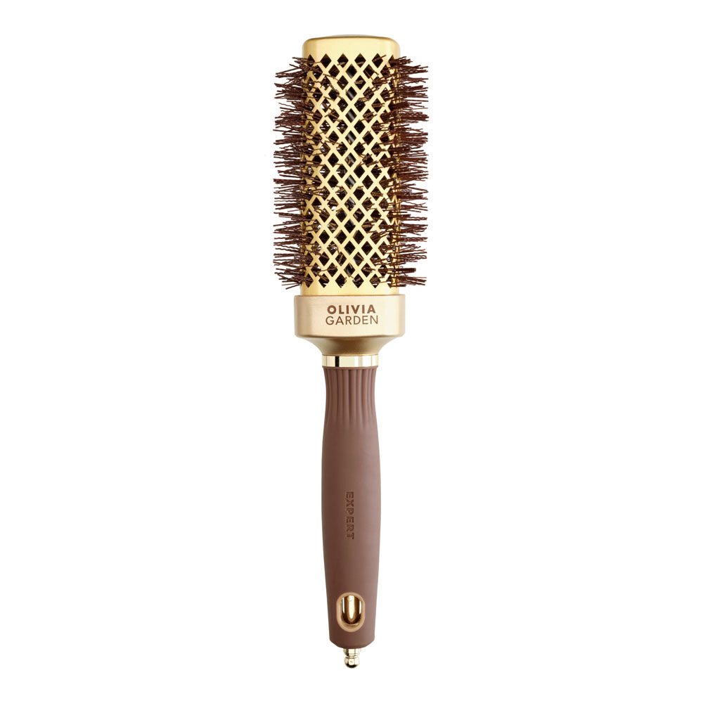 Olivia Garden Borstel Expert Blowout Straight & Wavy Goud & Bruin 40mm