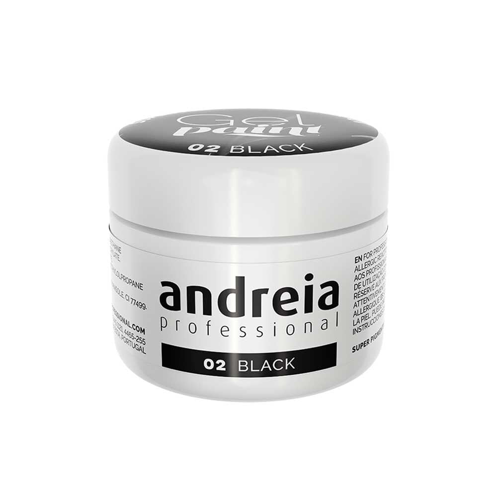 Andreia Professional Gel Paint - 02 Zwart 4ml