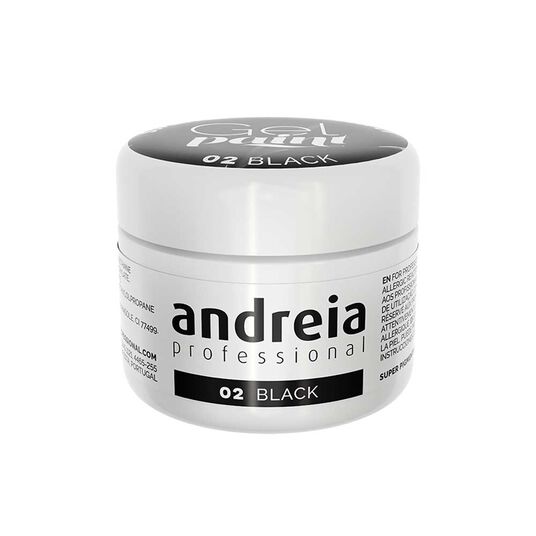 Andreia Professional Gel Paint - 02 Zwart 4ml