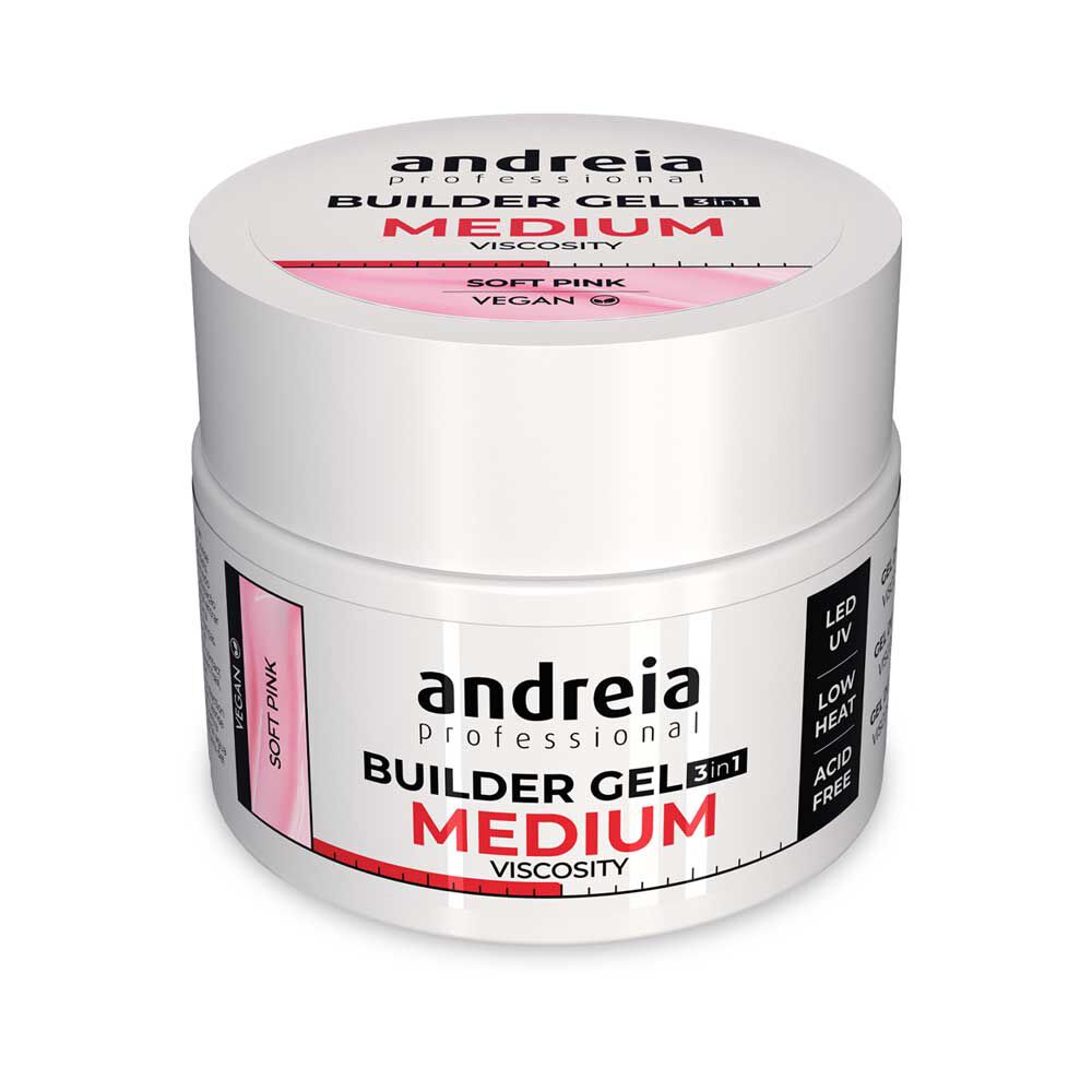 Andreia Professional Builder Gel 3 in 1 - Medium Viscositeit - Zacht roze 44g