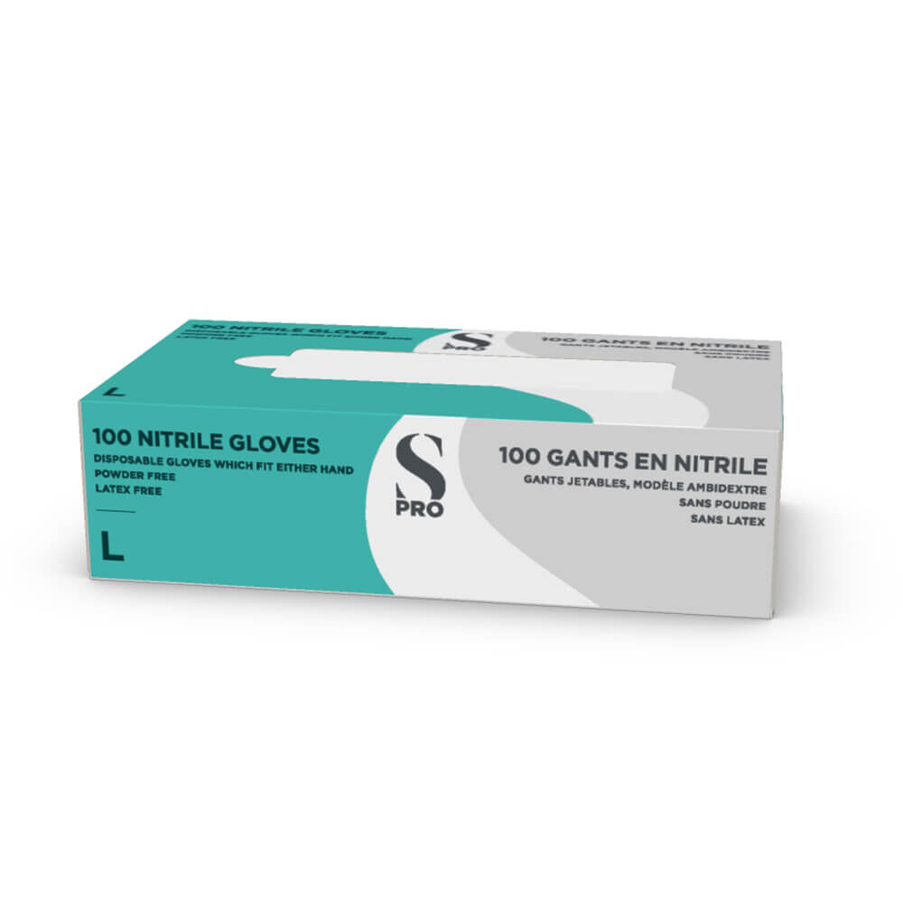 S-PRO Nitrile Handschoenen Blauw L x100