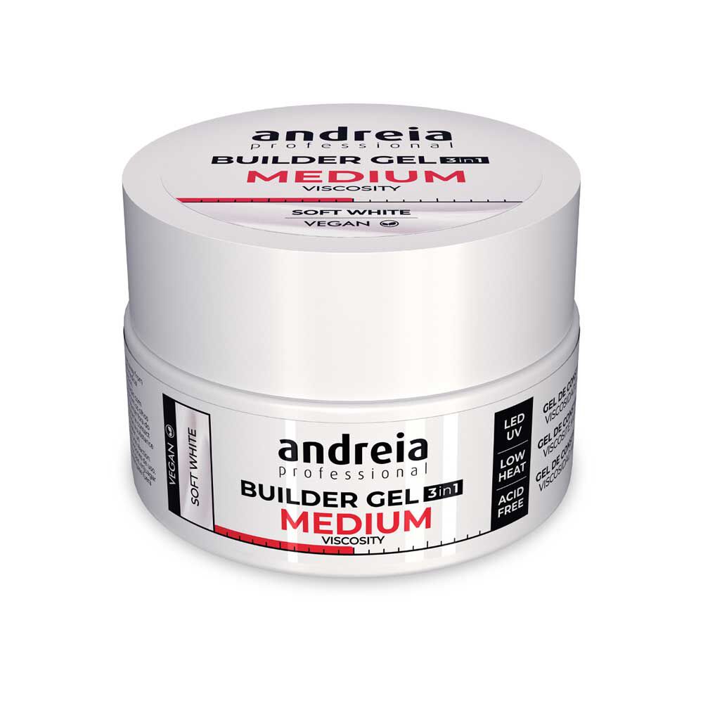 Andreia Professional Builder Gel 3 in 1 - Medium Viscositeit - Zacht wit 22g