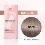 Wella Professionals Shinefinity Zero Lift Glaze Demi-permanente haarkleuring 06/0 Natural Brandy 60ml