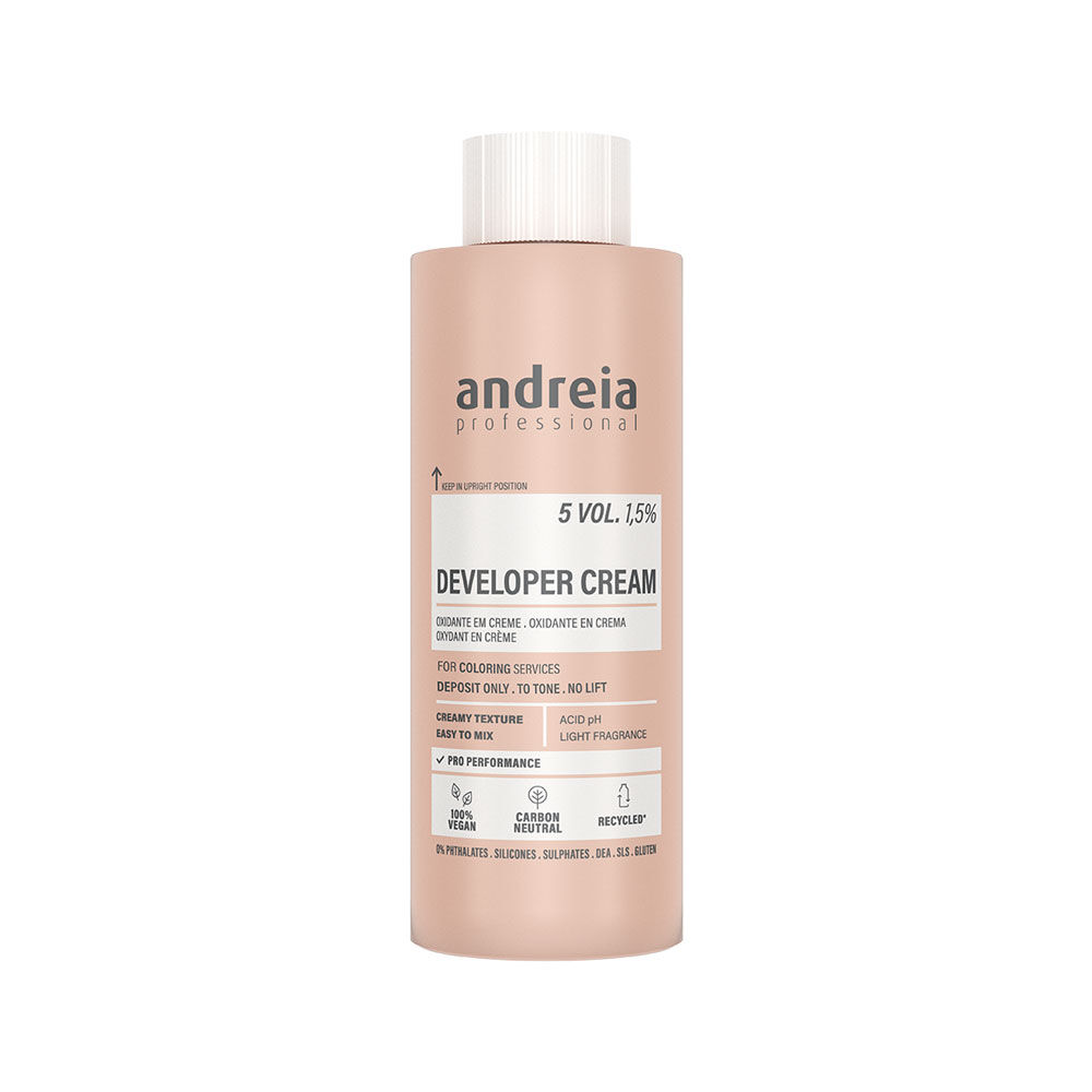 Andreia Professional Developer Cream - Vegan Waterstofperoxide 5V 1,5% 150ml Andreia Professional Developer Cream - Vegan Waterstofperoxide 5V 1,5% 150ml