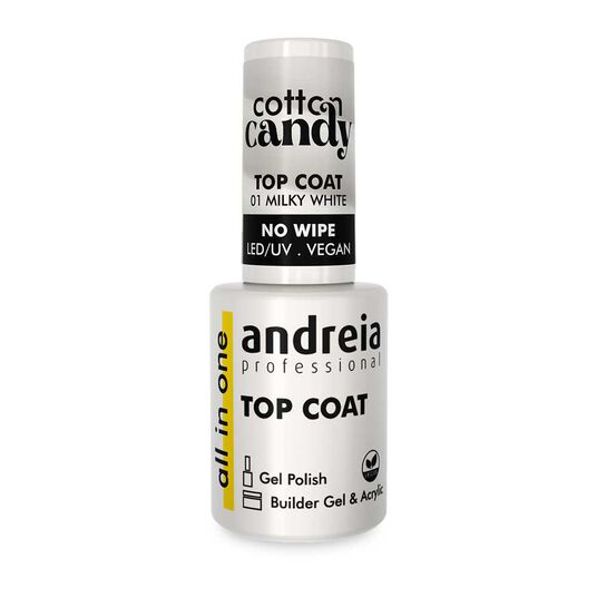 Andreia Professional All In One Gellak Topcoat - Cotton Candy 01 Milky White 10.5ml