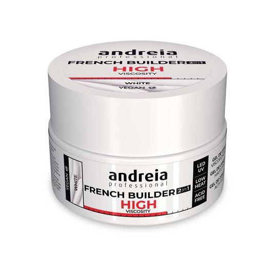 Andreia Professional French Builder 2 in 1 - Hoge Viscositeit Wit 22g