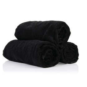 S-PRO Towel Microfiber Black Bleach Resistant x12