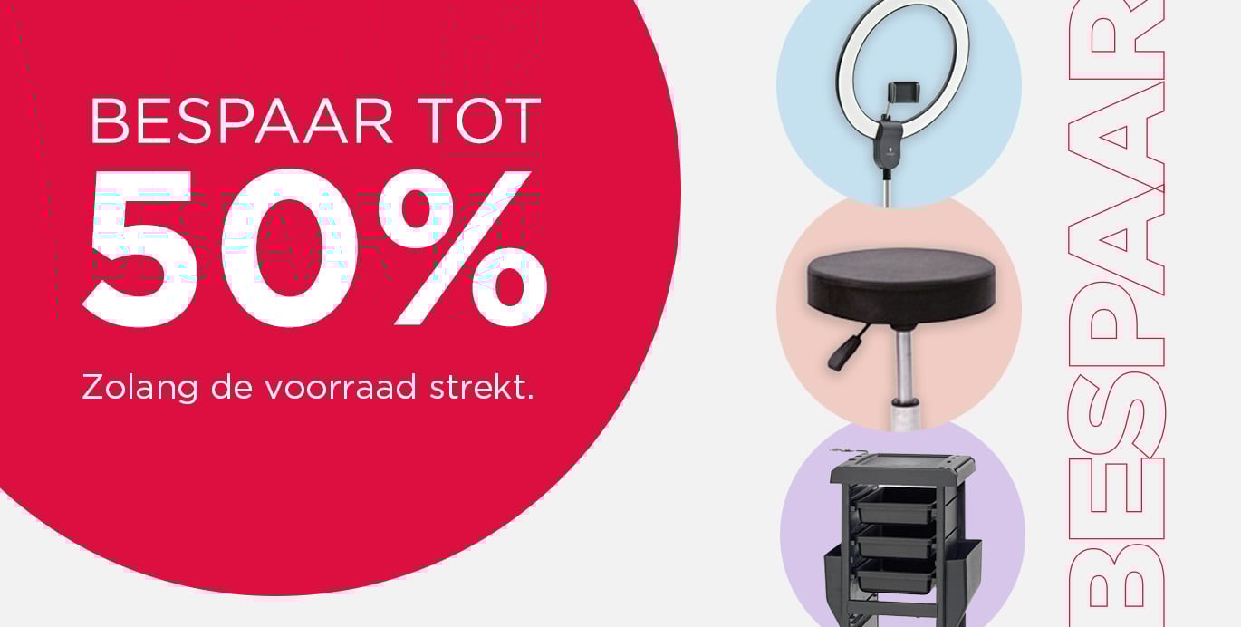 Salonuitrusting deals: tot -50%